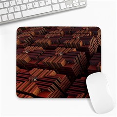 Fractal 3d Render Futuristic Large Mousepads