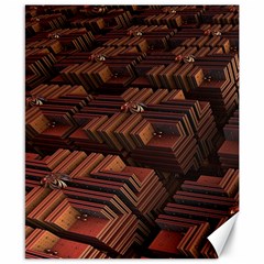 Fractal 3d Render Futuristic Canvas 8  X 10 