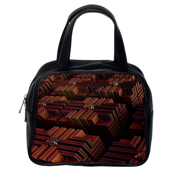 Fractal 3d Render Futuristic Classic Handbags (One Side)