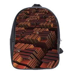 Fractal 3d Render Futuristic School Bags(large) 