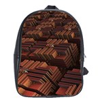 Fractal 3d Render Futuristic School Bags(Large)  Front