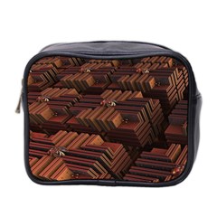 Fractal 3d Render Futuristic Mini Toiletries Bag 2-side by Nexatart