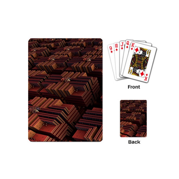 Fractal 3d Render Futuristic Playing Cards (Mini) 