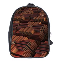 Fractal 3d Render Futuristic School Bags (xl) 