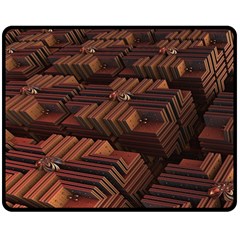 Fractal 3d Render Futuristic Double Sided Fleece Blanket (medium)  by Nexatart