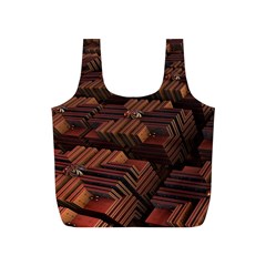 Fractal 3d Render Futuristic Full Print Recycle Bags (s)  by Nexatart