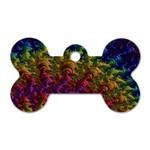 Fractal Art Design Colorful Dog Tag Bone (Two Sides) Front