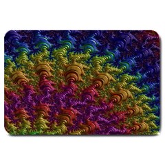 Fractal Art Design Colorful Large Doormat 