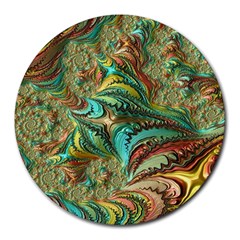 Fractal Artwork Pattern Digital Round Mousepads by Nexatart