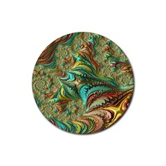 Fractal Artwork Pattern Digital Rubber Round Coaster (4 Pack)  by Nexatart