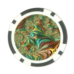 Fractal Artwork Pattern Digital Poker Chip Card Guard by Nexatart