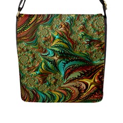 Fractal Artwork Pattern Digital Flap Messenger Bag (l) 