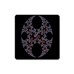 Fractal Complexity Geometric Square Magnet Front