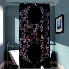 Fractal Complexity Geometric Shower Curtain 36  X 72  (stall) 