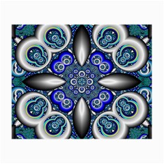 Fractal Cathedral Pattern Mosaic Small Glasses Cloth (2-side) by Nexatart