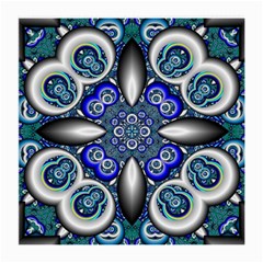 Fractal Cathedral Pattern Mosaic Medium Glasses Cloth (2-side) by Nexatart