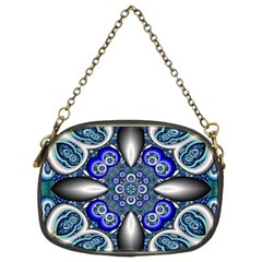 Fractal Cathedral Pattern Mosaic Chain Purses (two Sides) 