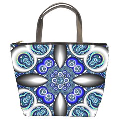 Fractal Cathedral Pattern Mosaic Bucket Bags