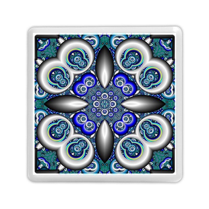 Fractal Cathedral Pattern Mosaic Memory Card Reader (Square) 