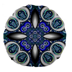 Fractal Cathedral Pattern Mosaic Large 18  Premium Round Cushions by Nexatart