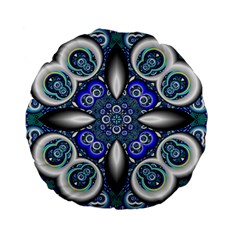 Fractal Cathedral Pattern Mosaic Standard 15  Premium Flano Round Cushions by Nexatart