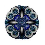 Fractal Cathedral Pattern Mosaic Standard 15  Premium Flano Round Cushions Front