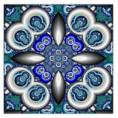 Fractal Cathedral Pattern Mosaic Large Satin Scarf (square)