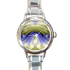 Fractal Eye Fantasy Digital Round Italian Charm Watch