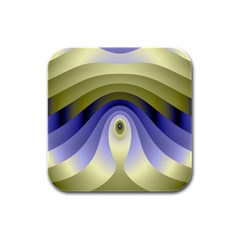 Fractal Eye Fantasy Digital Rubber Square Coaster (4 Pack) 