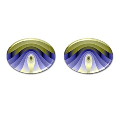 Fractal Eye Fantasy Digital Cufflinks (oval) by Nexatart