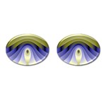 Fractal Eye Fantasy Digital Cufflinks (Oval) Front(Pair)