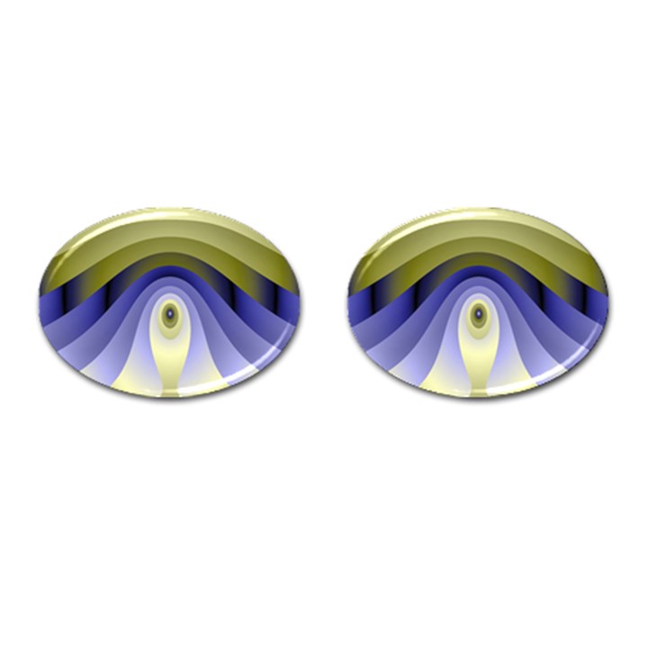 Fractal Eye Fantasy Digital Cufflinks (Oval)