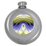 Fractal Eye Fantasy Digital Round Hip Flask (5 oz) Front