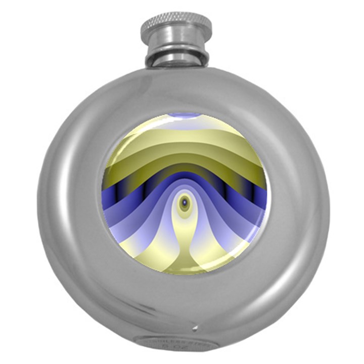 Fractal Eye Fantasy Digital Round Hip Flask (5 oz)