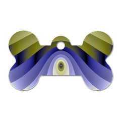 Fractal Eye Fantasy Digital Dog Tag Bone (two Sides)