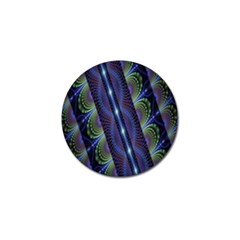 Fractal Blue Lines Colorful Golf Ball Marker (10 Pack)