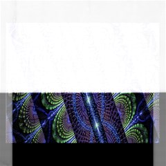 Fractal Blue Lines Colorful Rectangular Jigsaw Puzzl by Nexatart