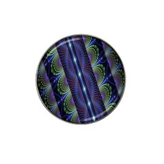 Fractal Blue Lines Colorful Hat Clip Ball Marker by Nexatart