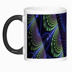 Fractal Blue Lines Colorful Morph Mugs