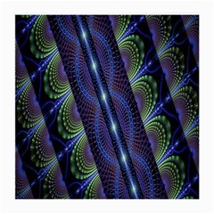 Fractal Blue Lines Colorful Medium Glasses Cloth