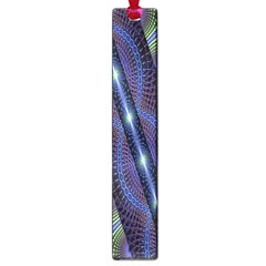 Fractal Blue Lines Colorful Large Book Marks