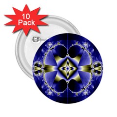 Fractal Fantasy Blue Beauty 2 25  Buttons (10 Pack) 