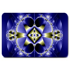 Fractal Fantasy Blue Beauty Large Doormat 