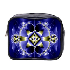 Fractal Fantasy Blue Beauty Mini Toiletries Bag 2-side