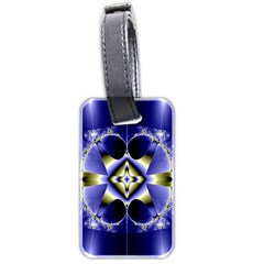 Fractal Fantasy Blue Beauty Luggage Tags (two Sides) by Nexatart