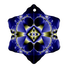 Fractal Fantasy Blue Beauty Snowflake Ornament (two Sides) by Nexatart