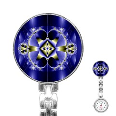 Fractal Fantasy Blue Beauty Stainless Steel Nurses Watch by Nexatart