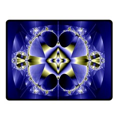 Fractal Fantasy Blue Beauty Double Sided Fleece Blanket (small)  by Nexatart