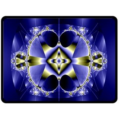 Fractal Fantasy Blue Beauty Double Sided Fleece Blanket (large)  by Nexatart