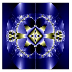 Fractal Fantasy Blue Beauty Large Satin Scarf (square)